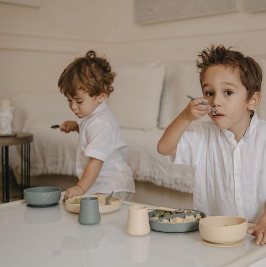 Children's cutlery in stainless steel and silicone - discontinued color