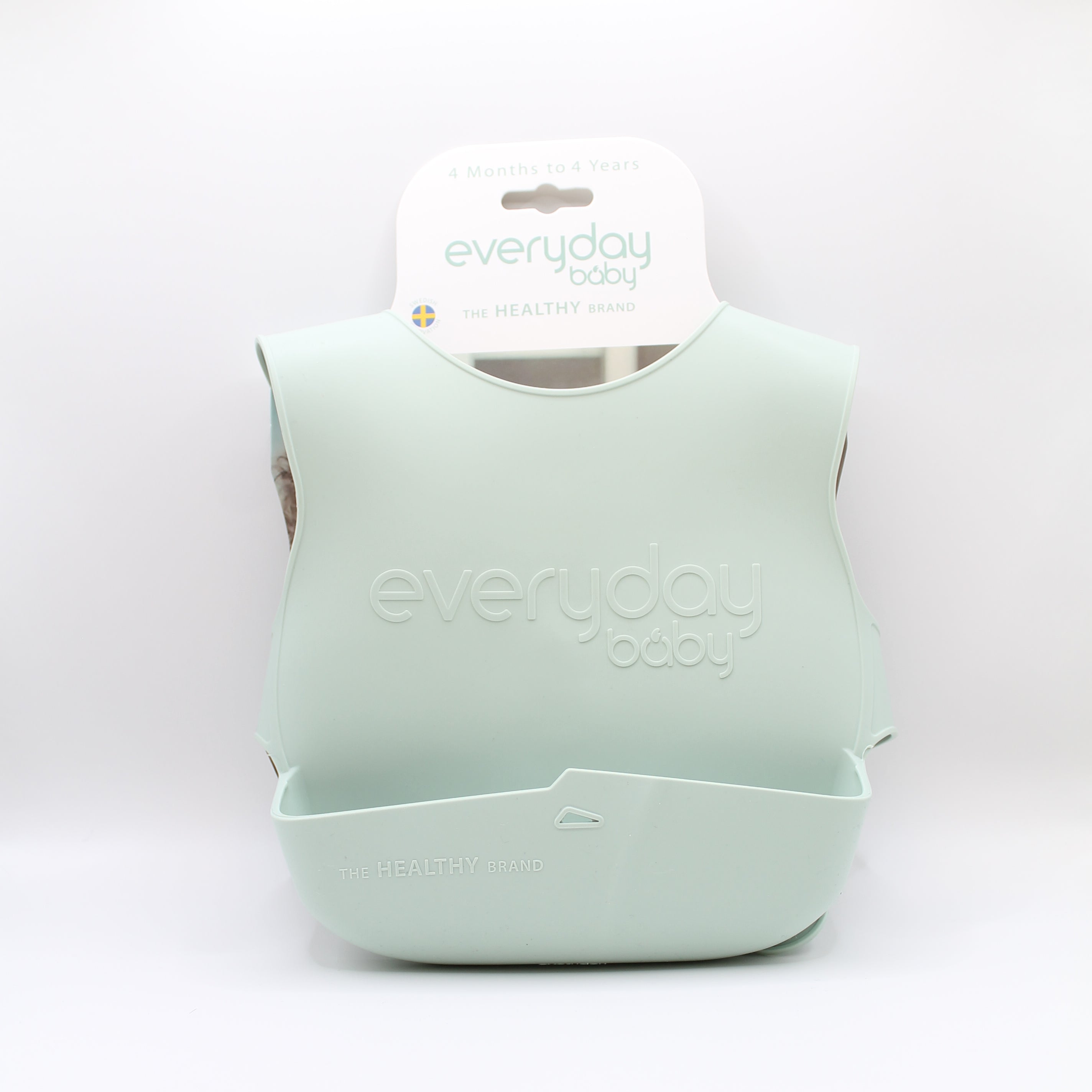 Silicone bib with a waist belt so it always stays in place