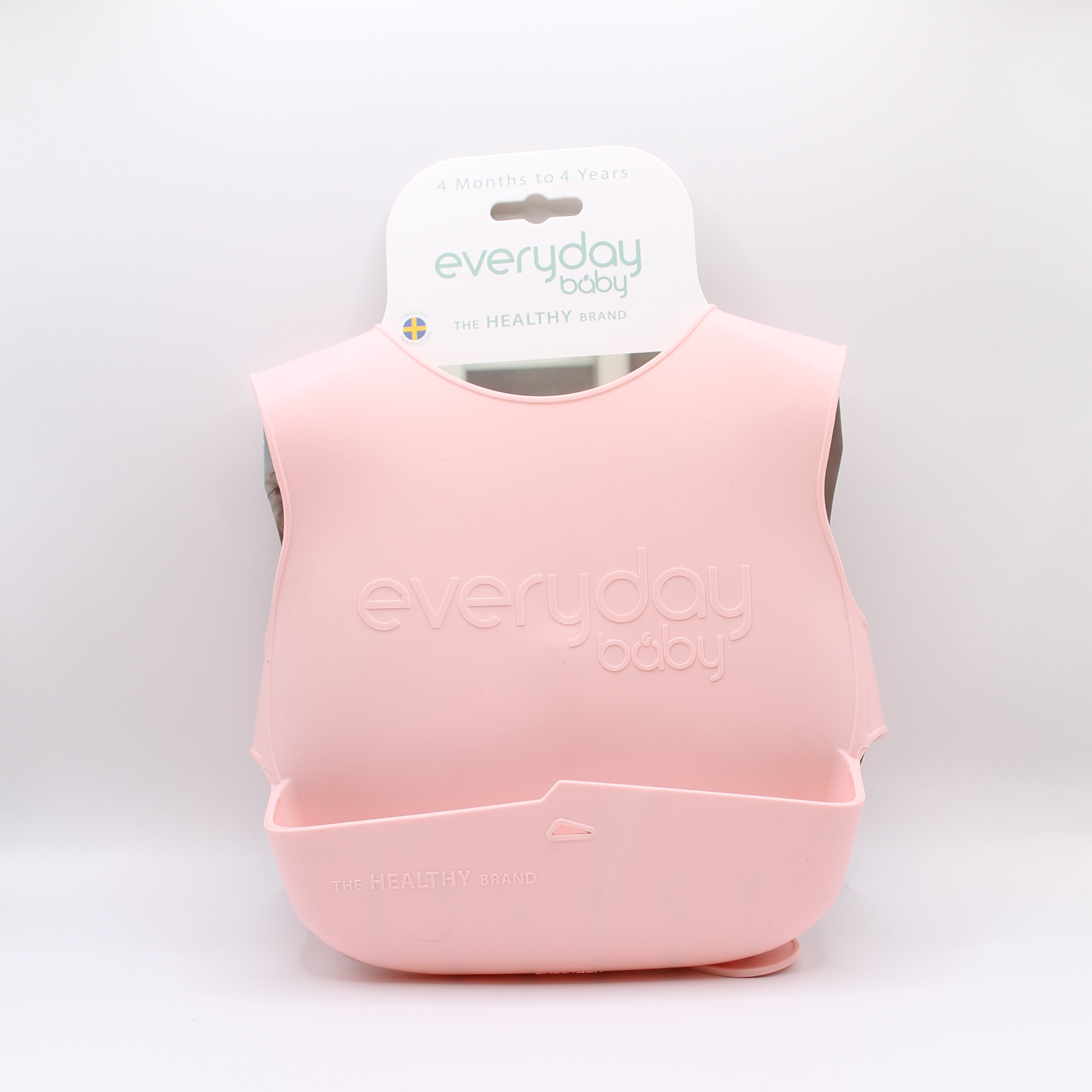 Silicone bib with a waist belt so it always stays in place