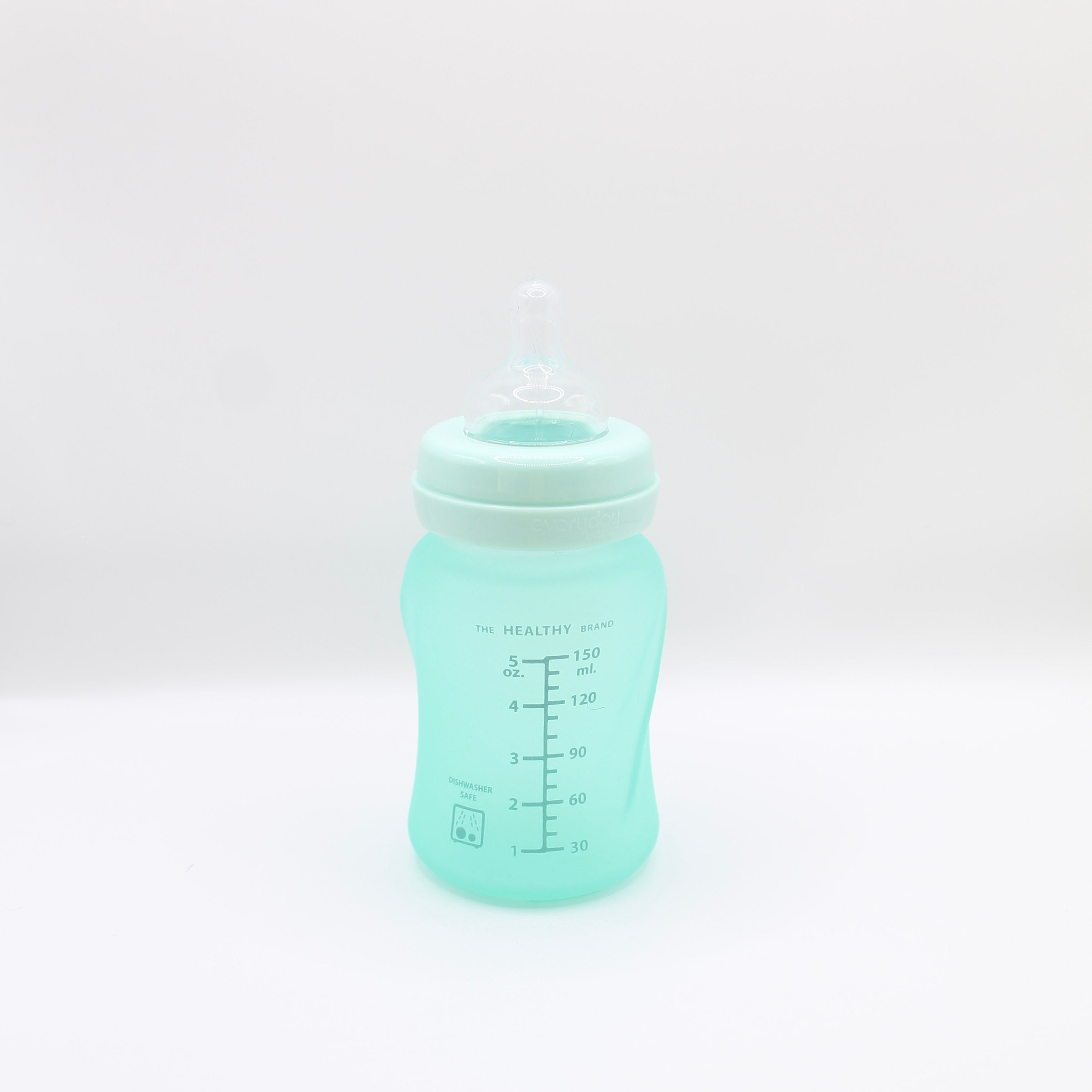 Nappflaska i Glas med silikon 150 ml