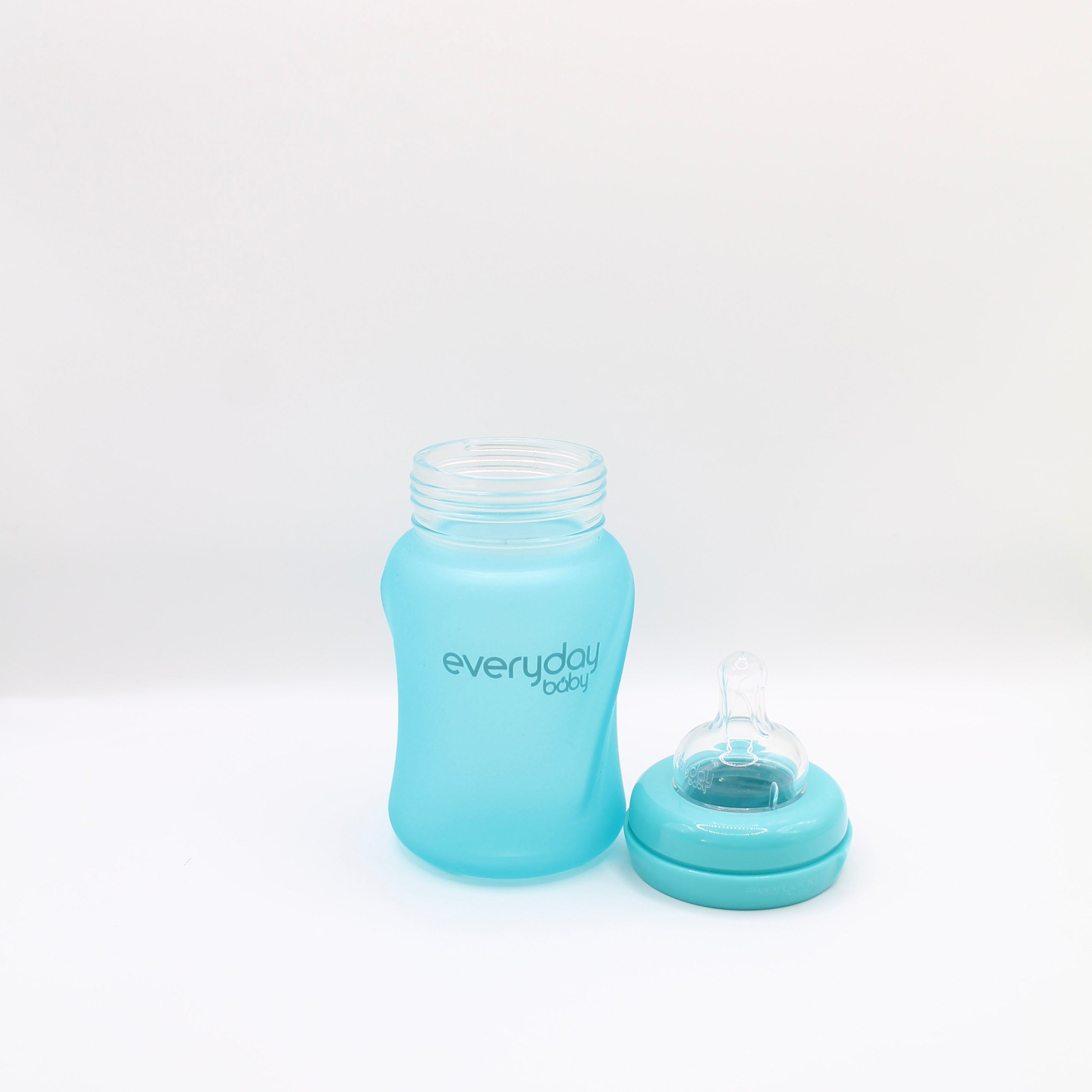 Glass baby bottle that indicates when the temperature is safe - 150 ml