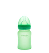 Glass Baby Bottle Heat Sensing 150 ml Green - Everyday Baby