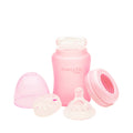 Glass Baby Bottle 150 ml Rose Pink - Everyday Baby