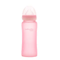 Glass Baby Bottle 300 ml Rose Pink - Everyday Baby